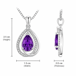 Amethyst Infinity Drop Pendant